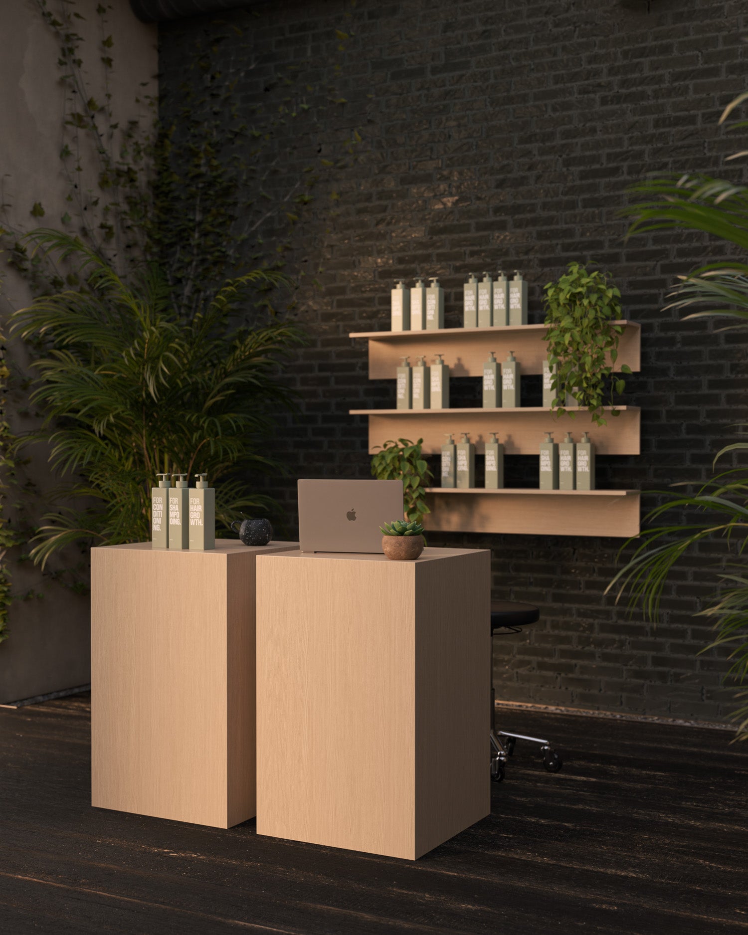 Welcome Oak - Kompaktowy recepcyjny blat z wzorem drewna dębowego